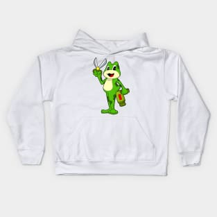 Frog Hairdresser Scissors Hair dryer Kids Hoodie